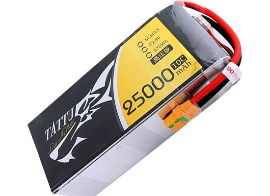 25000毫安时高压版6S1P无人机电池22.8V10C