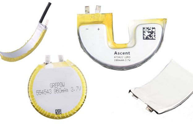 弯形电池 弯曲形状聚合物锂电池